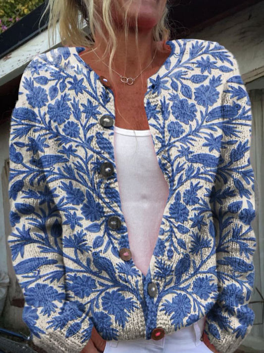 ALINA I MODISCHER GEBLÜMTER CARDIGAN