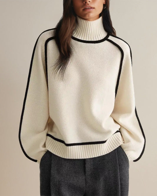 LARA | ELEGANTER ROLLKRAGENPULLOVER